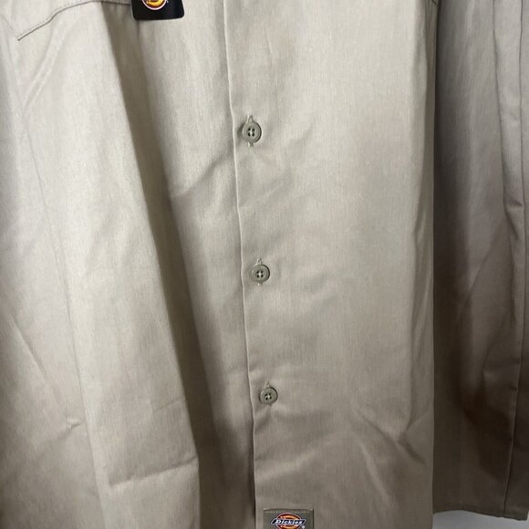 Dickies 2XL Original Khaki Men's Work Shirt Button-Down NEW - Picture 8 of 15